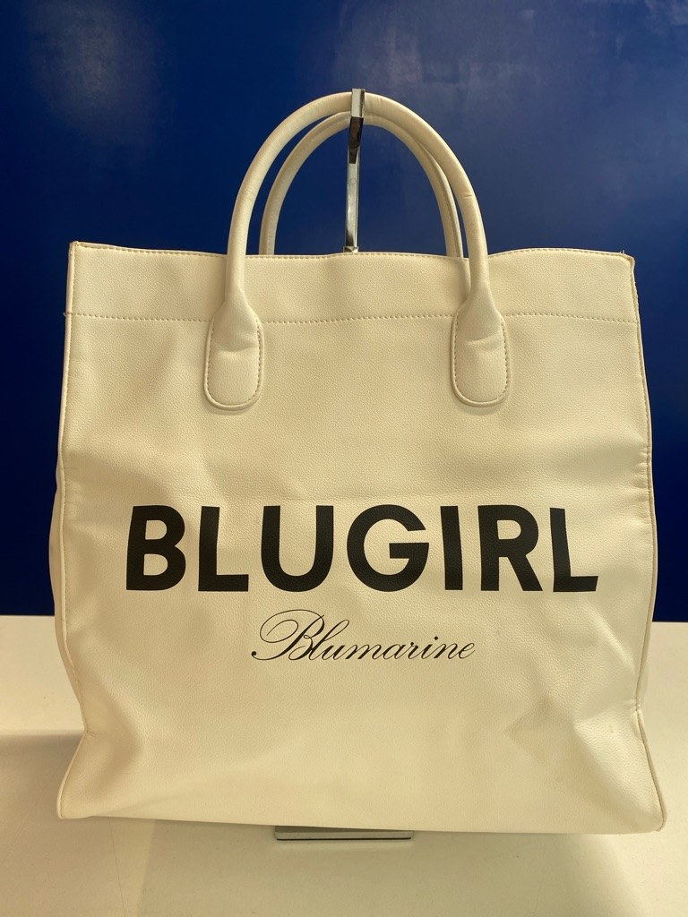Blugirl Blugirl - Borsa a mano bianca – borsa vintage Buono, Bianco, Pelle Metallizzata