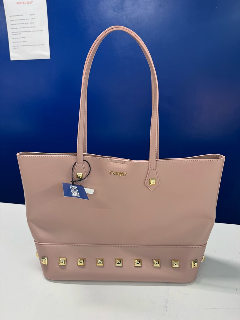 Twin Set Twin Set - Borsa a spalla rosa antico con pochette interna 45x27