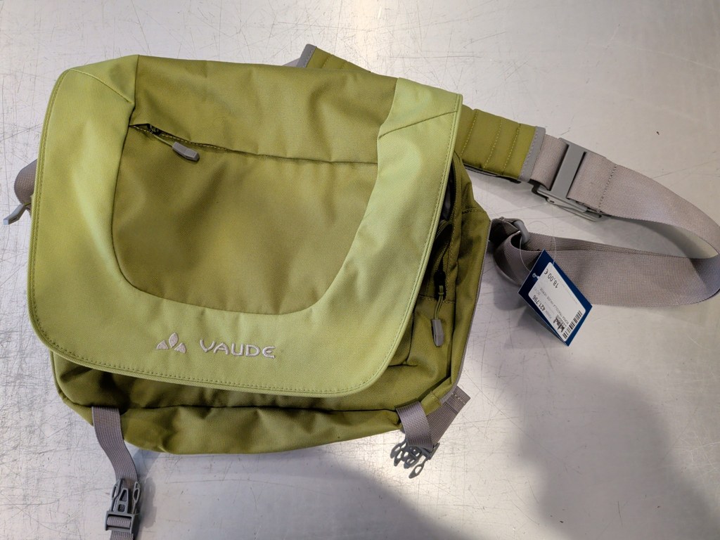 Vintage Artigianale Borsa Tracolla Vaude Verde