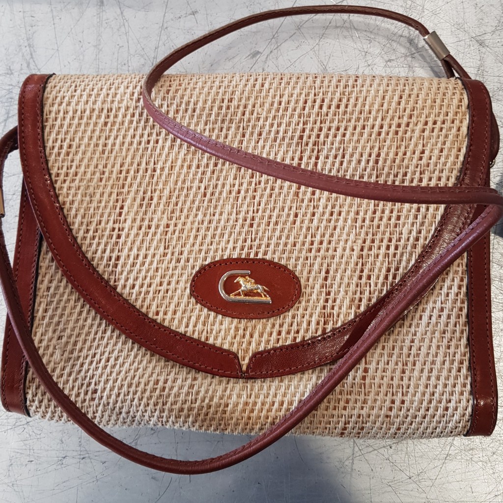 Vintage Artigianale Borsa Rafia Etienne Aigner Vintage
