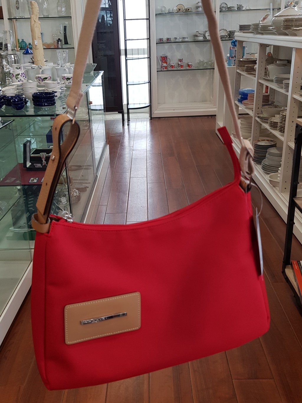 Vintage Artigianale Borsa Nannini Tela Rossa