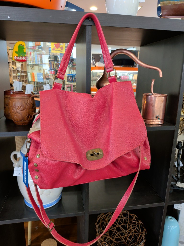Zanellato Borsa Postina Pelle Rossa – borsa vintage Buono, Bianco, Tela Jacquard