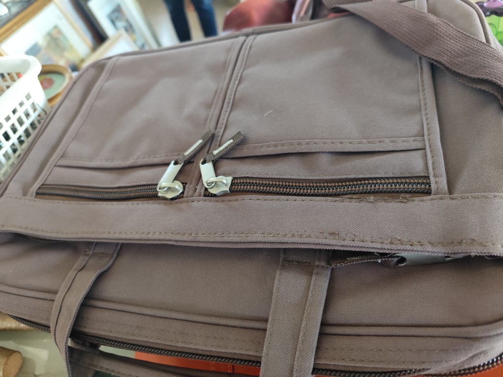 Vintage Artigianale Borsa Porta Pc Marrone