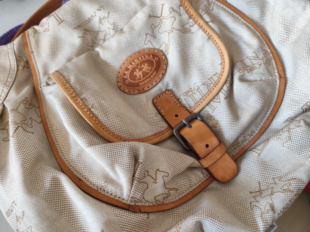 La Martina Borsa In Tessuto Beige La Martina