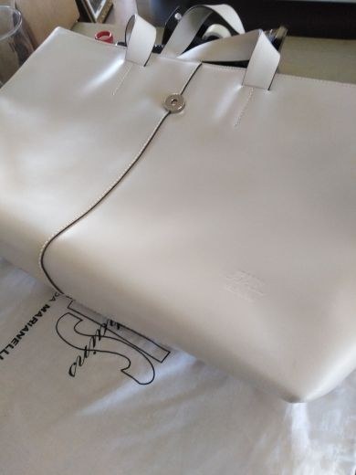 Vintage Artigianale Borsa Panna Les Copains In Pelle – borsa vintage Buono, Burro, Pelle Liscia